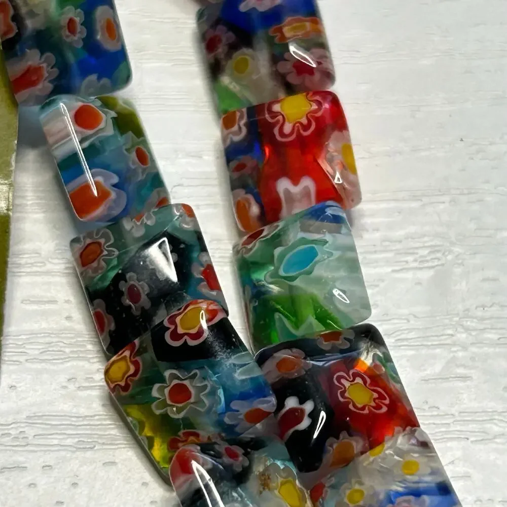 Bead Gallery Glass Stone Shell Millefiori Bead Lot 7 Cards